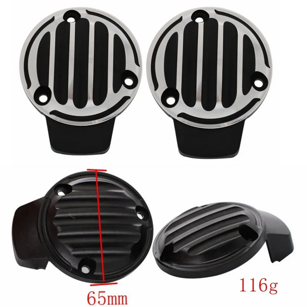 Pair T120 Ribbed Throttle Body Covers Kit for Triumph Bonneville Bobber Black Speedmaster Thruxton 1200 R 2016-2022