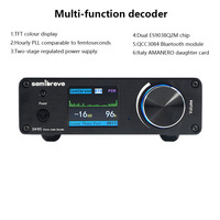 Top HIFI Audio Decoder DAC Dual ES9038Q2M DSD512 Lossless Decoder QCC3084 Bluetooth 5. USB 32BIT 384KHZ AMANERO Interface