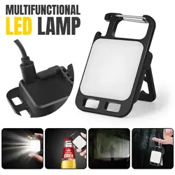 Mini linterna LED de trabajo recargable, llavero COB de bolsillo, linterna portátil, Sacacorchos de luz pequeña para acampar al aire libre