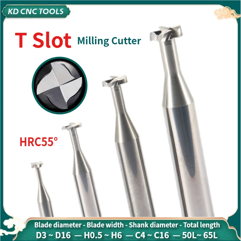 

Carbide T Slot Milling Cutter Tungsten Metal Al Steel Copper Aluminum Machining 3mm 4mm 6mm 8mm 10mm 12mm T Slot Milling Cutters