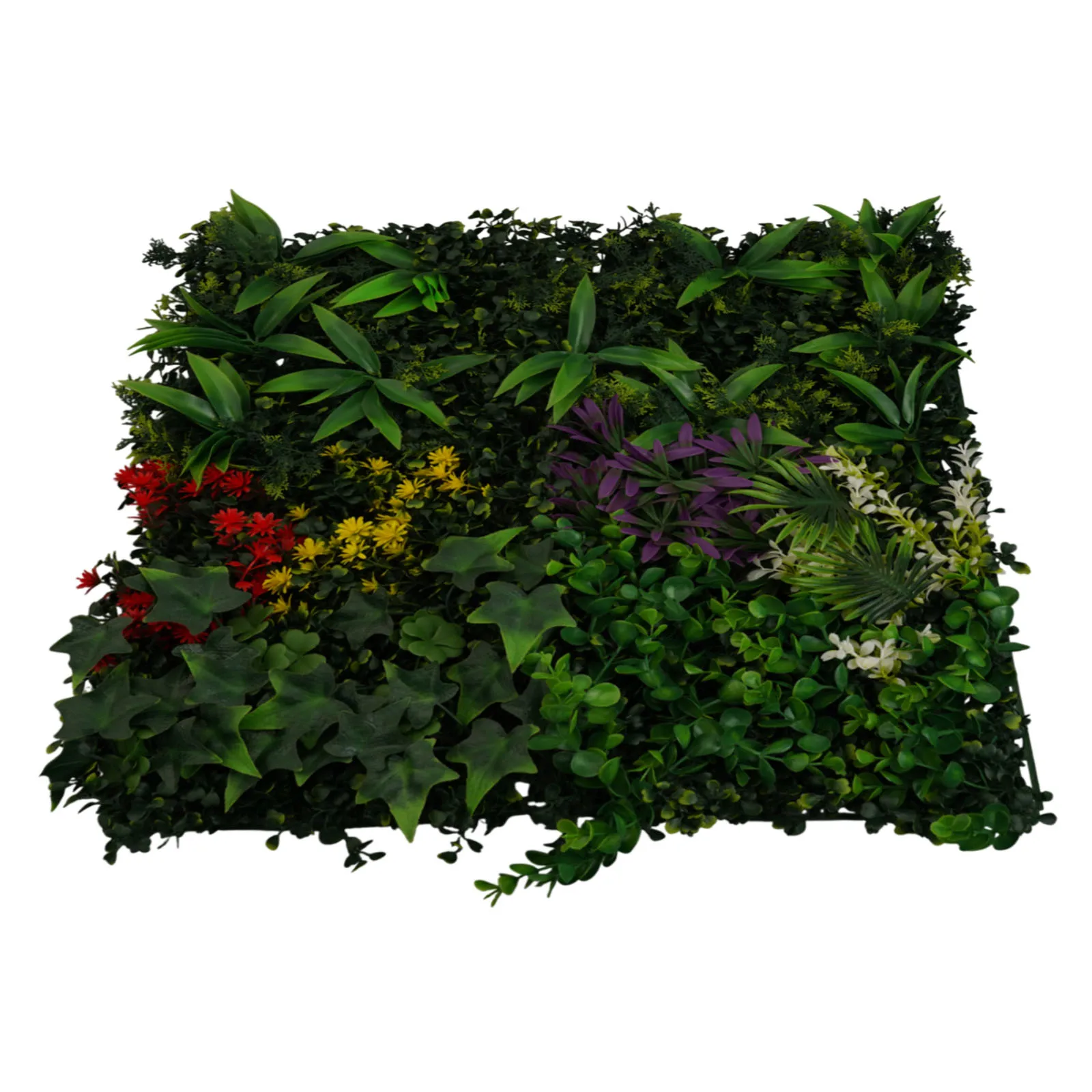 

50X50 искусственное растение, настенная многоразовая панель, пластиковая садовая трава, цветочная стена, искусственное зеленое растение, подвесной декор для ограждения, защита от ультрафиолета