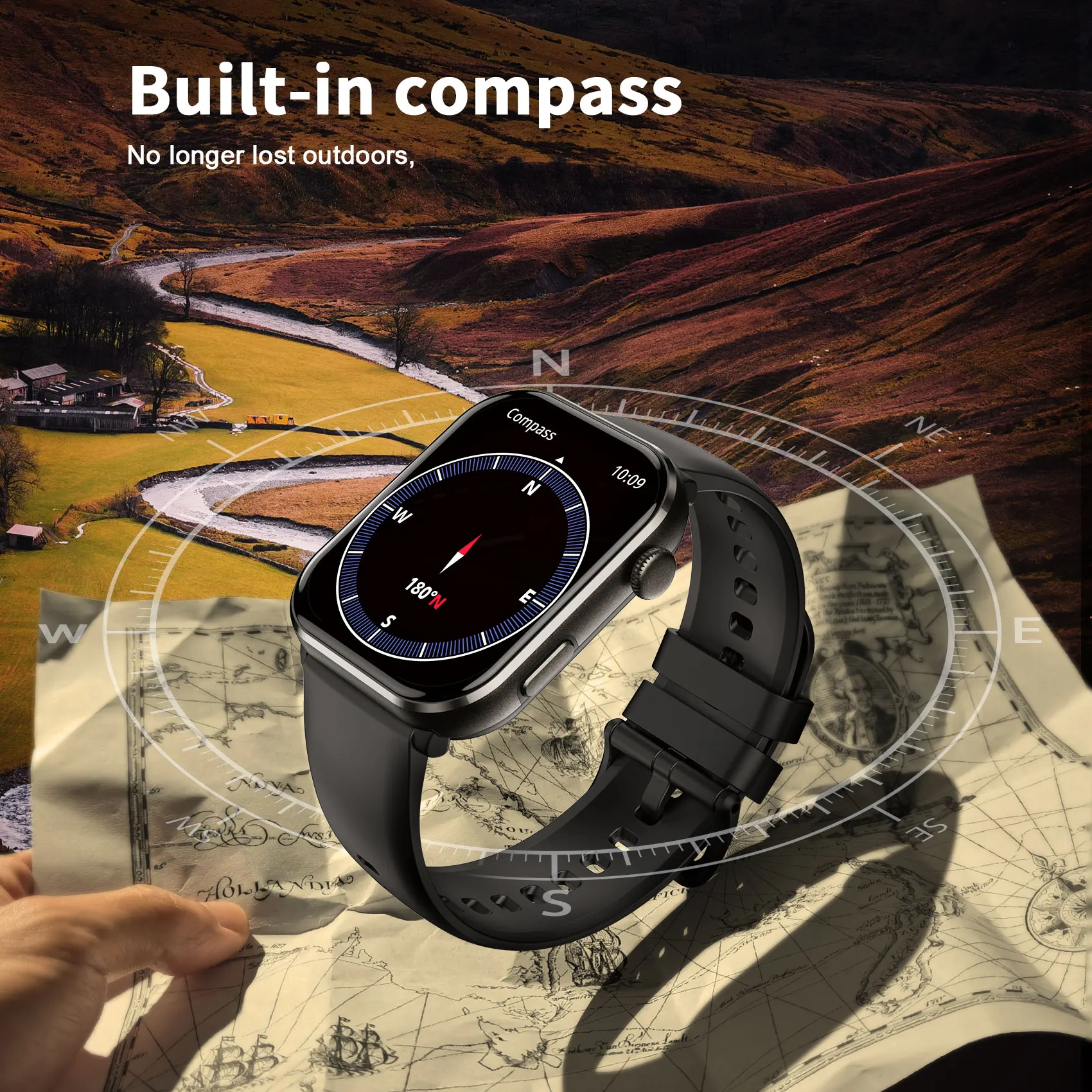 Новые умные часы Blackview R60 с Bluetooth для мужчин и женщин, 1,96-дюймовый AMOLED HD-экран, мониторинг здоровья кислорода в крови, фитнес-часы