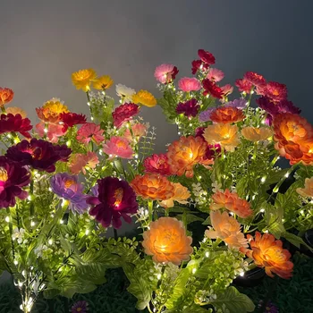 ソーラーライト屋外照明ガーデンライト雪蓮芝生ライトパティオパティオガーデン装飾フラワーパーティーウェディングライト