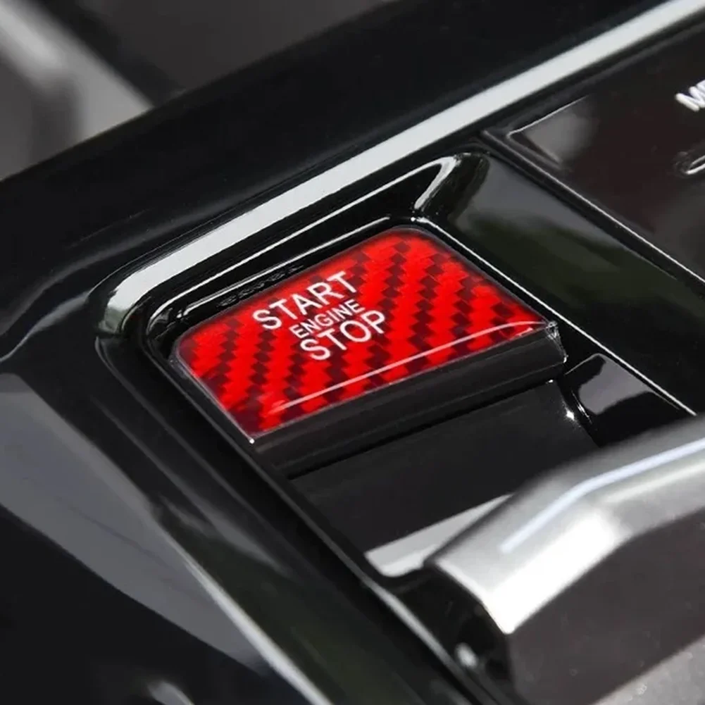 For BMW 5 7 Series 2023-2026 Ignition Switch Sticker Carbon Fiber One Touch Start Button Cover LHD Compatible Design