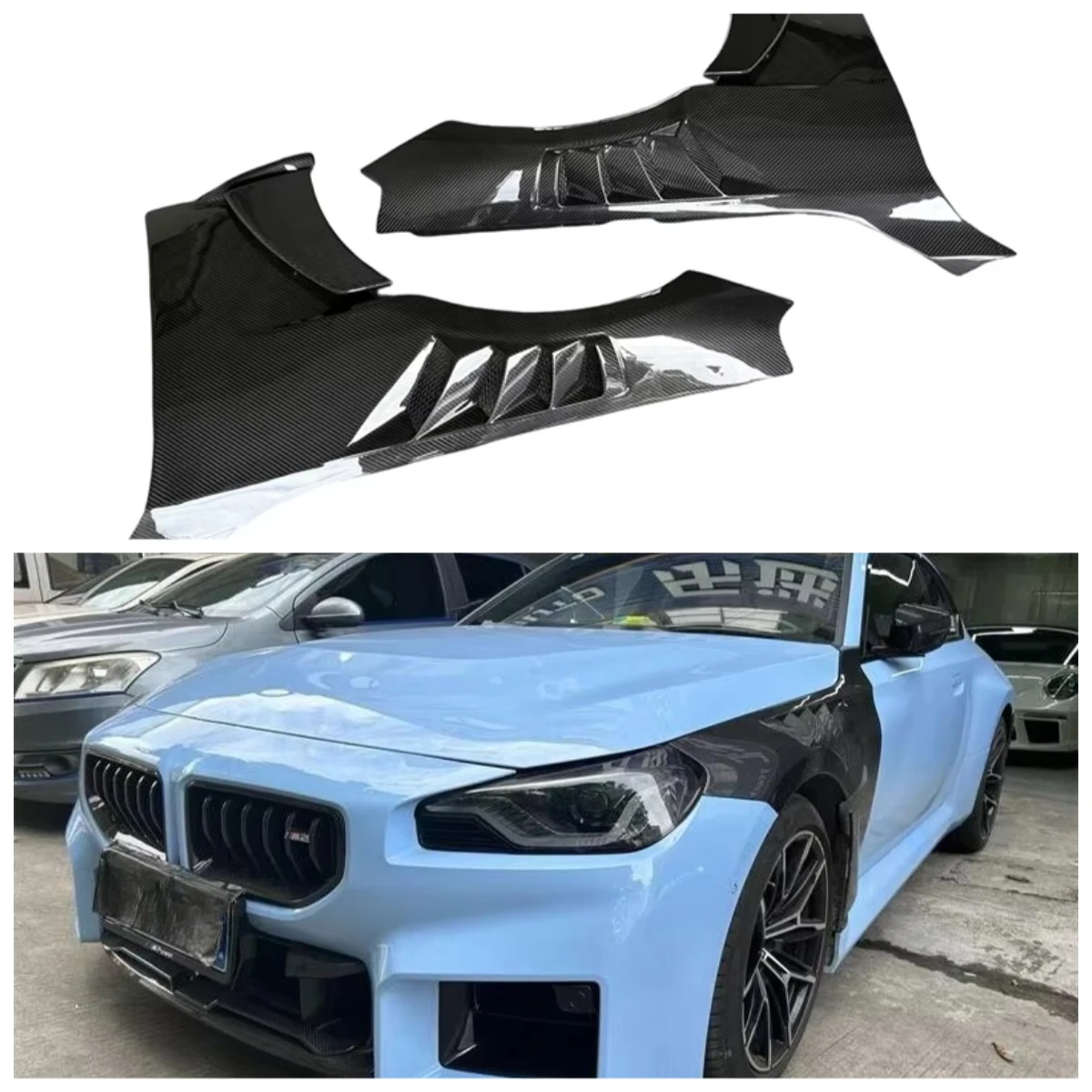 For BMW M2 G87 2023+ High Quality Dry Carbon Fiber Front Fender Factory Wholesale Price Car Parts Accessories