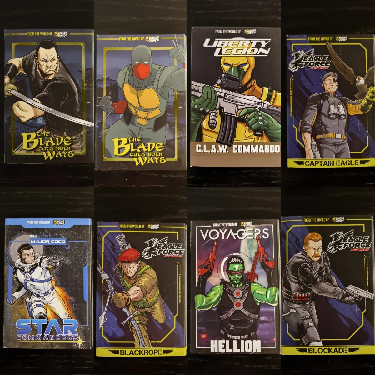 

В наличии: Новинка! Фигурки Monkey Fiction Eagle Force, 4 дюйма, масштаб 1:18, осенняя волна 2025 года. Набор: Ниндзя, Космическая Обезьяна, Капитан, Охотник.