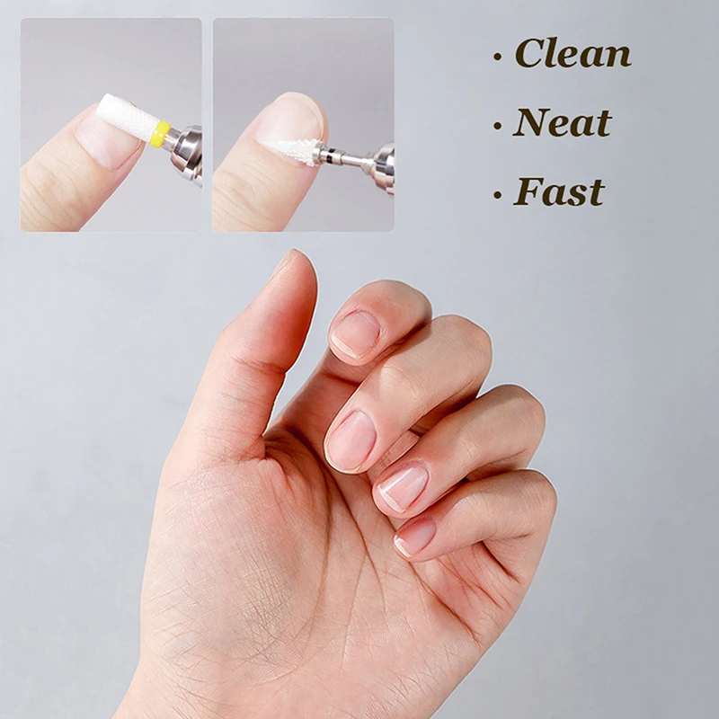 Brocas de cerámica para manicura y pedicura, accesorios para salón de belleza, removedor de esmalte de Gel