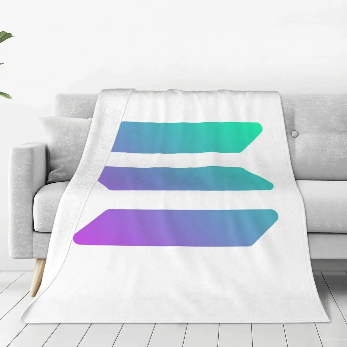 Solana Cryptocurrency - Solana SOL Blankets Fleece Super Soft Throw Blanket Sofa For Home Bedroom Office Throws Bedspread Quilt