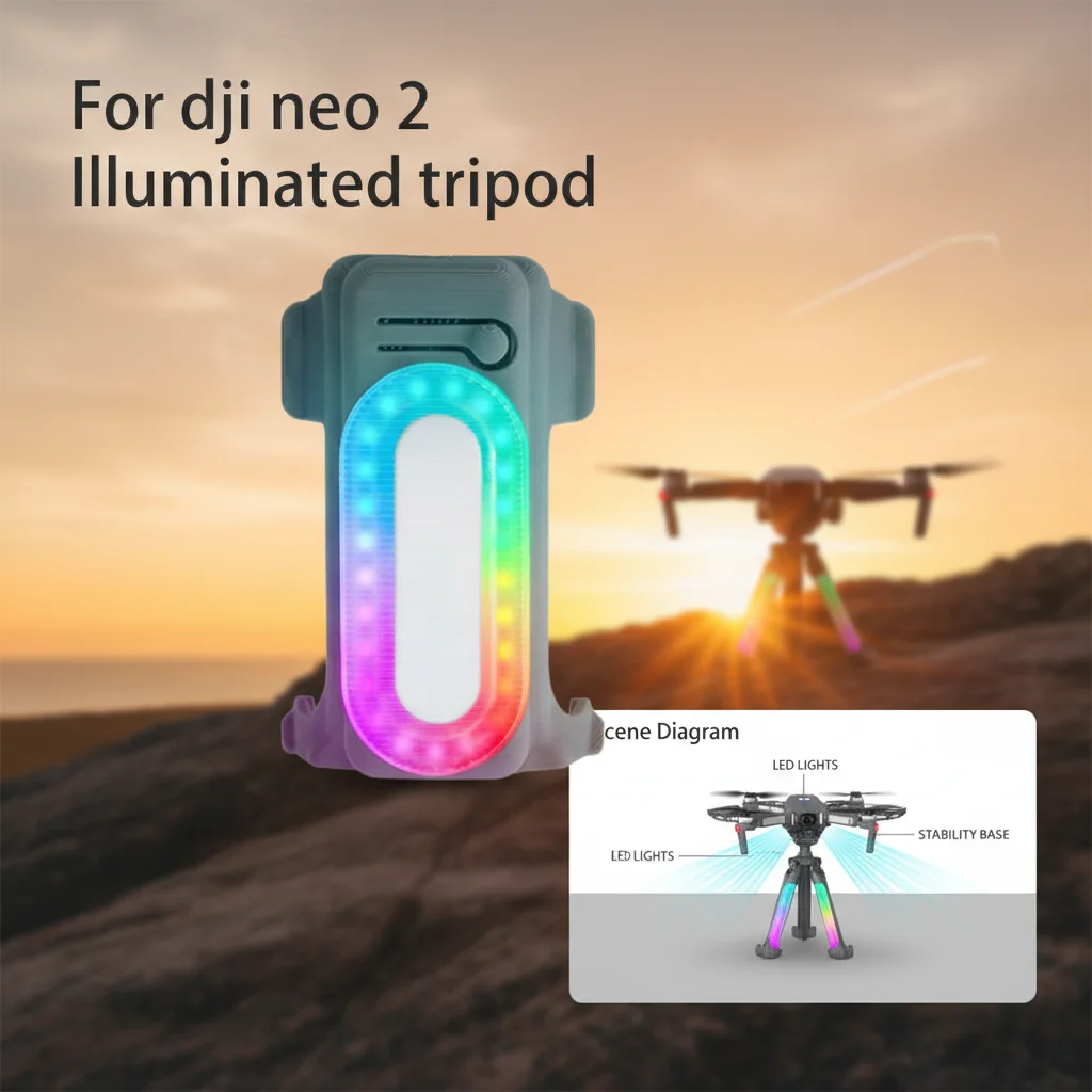 

Шасси с LED-подсветкой для дрона DJI NEO 2, удлинительная подставка для увеличения высоты, аксессуары для ночных полетов