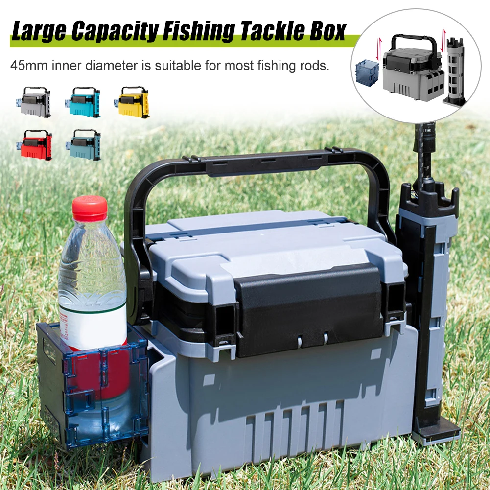 

Large Capacity Fishing Tackle Box Portable Fishing Lures Hook Holder Anti Slip Grip for Fishing Gear Storage Case Accessories