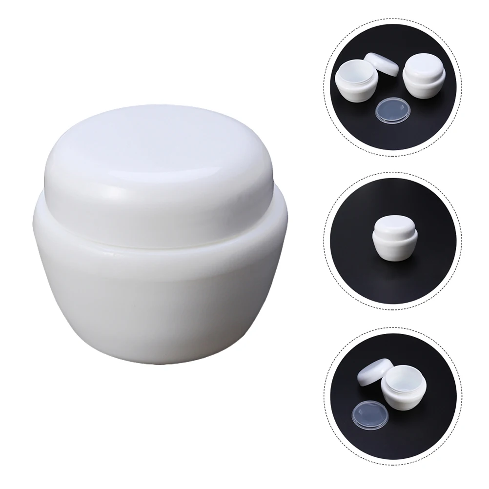 

10pcs Mushroom Cream Jars Lightweight Travel Size Empty Plastic Containers for Cosmetics Lotion Storage Body Butter