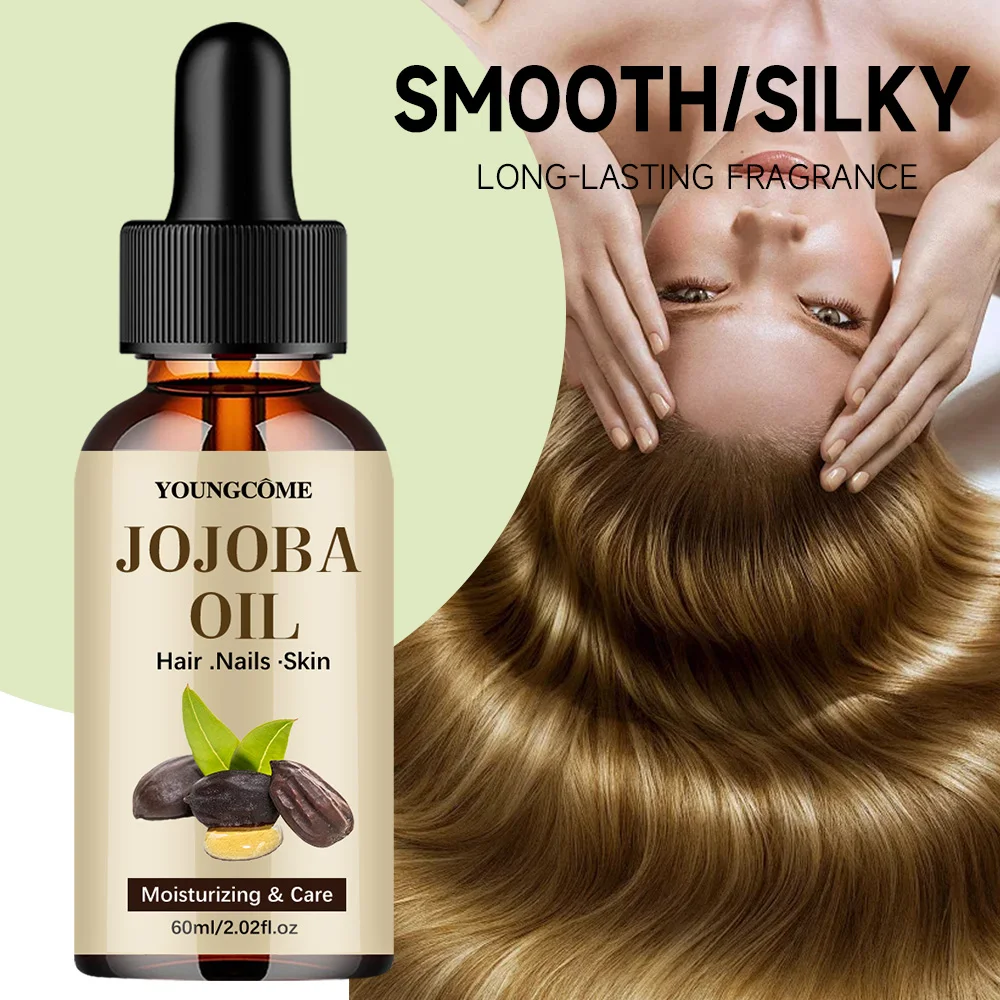 Organic Jojoba Oil, Pure Moisturizing Oil For Face, Hair, Skin Nails | Natural Cold Pressed Hexane Free Carrier Oil Hair Relaxer