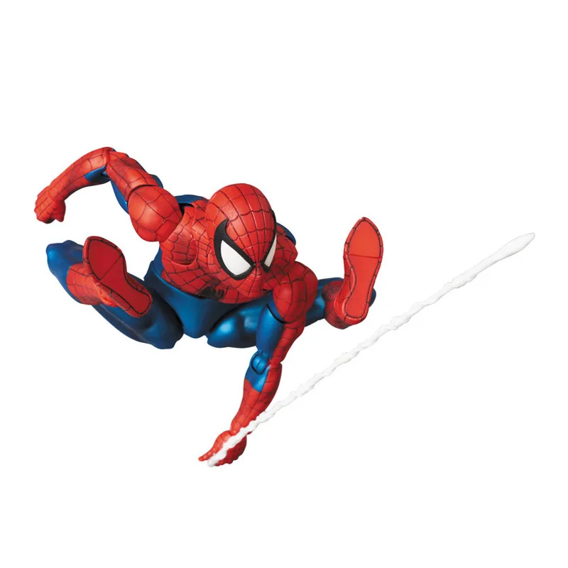 Disney Mafex 075 Spiderman Action Figure 16cm High Quality Spider Man Multiple Accessories Model Doll Toys Collection Gifts