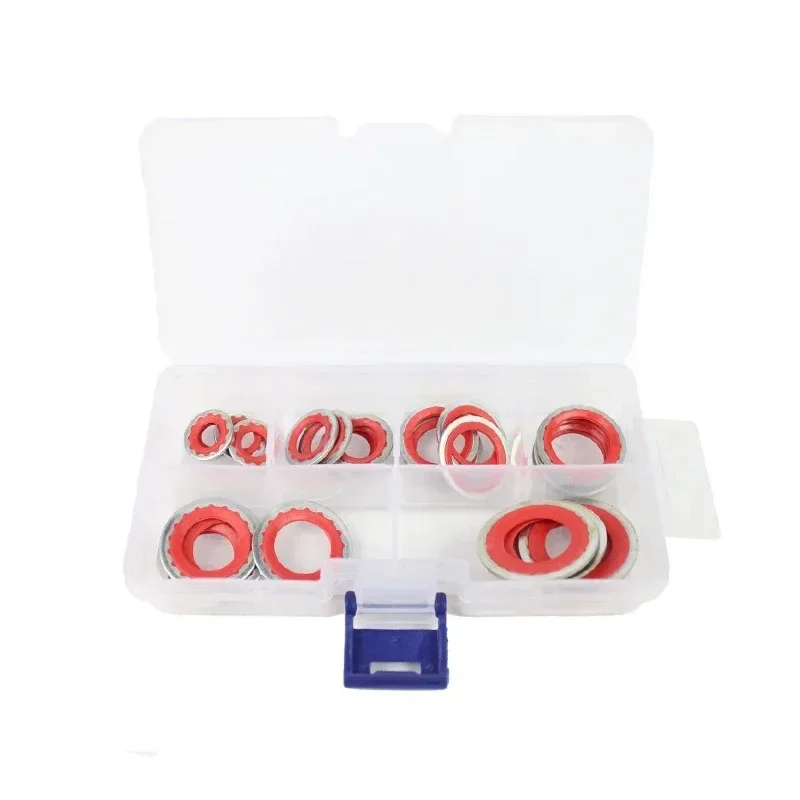 30PCS Sealing Gaskets for Automotive Air Conditioning Systems, Expansion Valve Gaskets, Pipe Head Gaskets, Compressor Gaskets