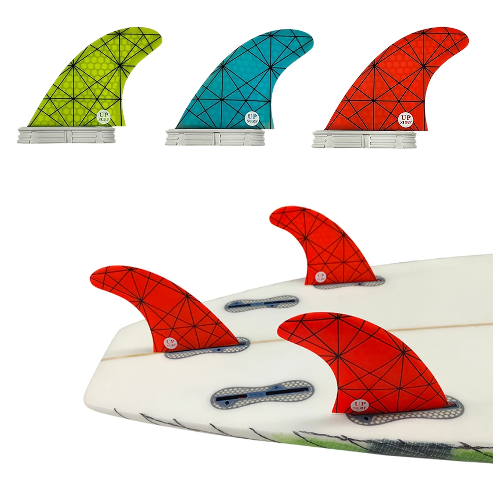 M Surfboard Fins Tri Fins Thruster Double Tabs 2 Surfing Stabilizers Surf Fins Multicolor UPSURF FCS 2 Fins Performance Core