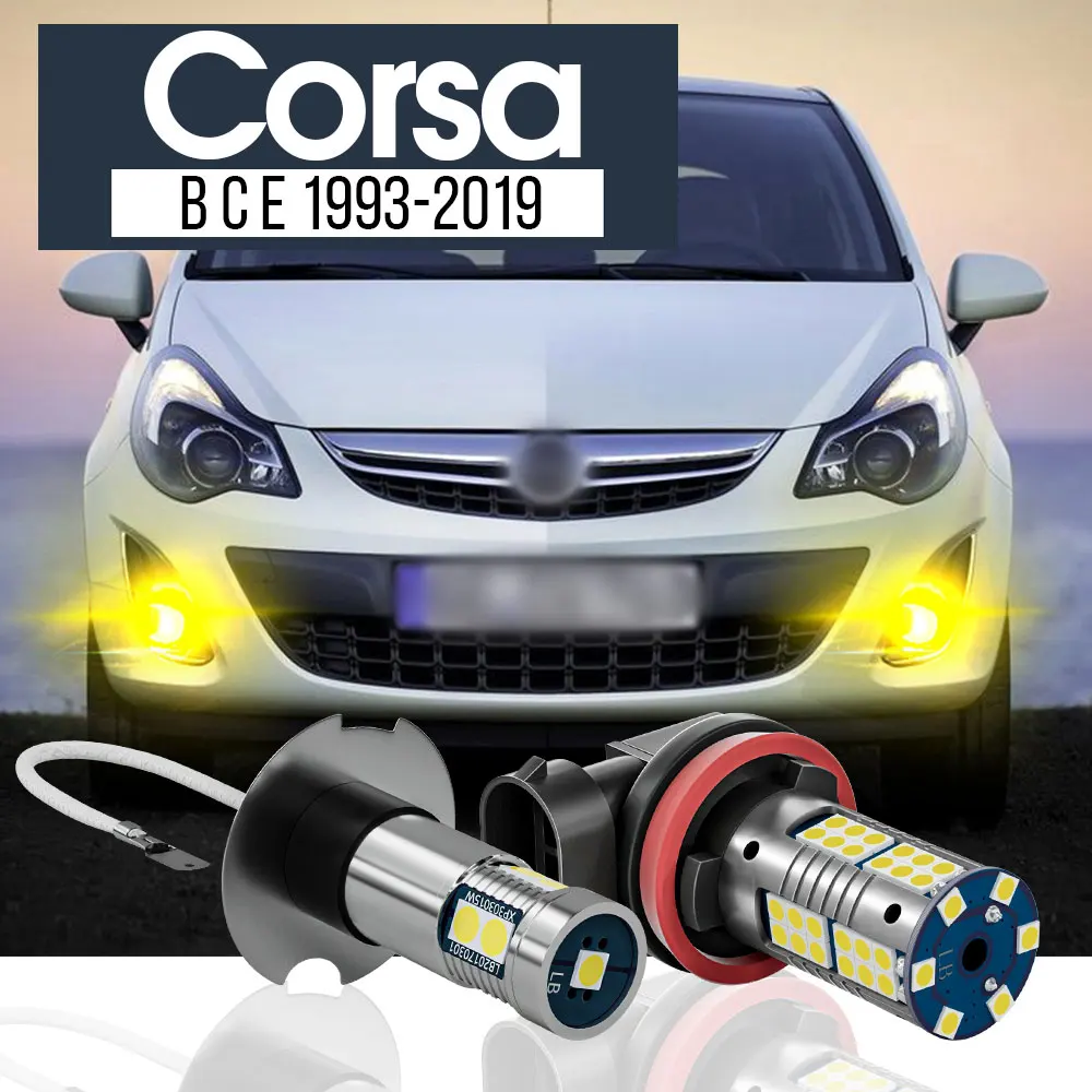 

2pcs LED Fog Light Lamp Blub Canbus Accessories For Opel Corsa B C E 1993-2019 2006 2007 2008 2009 2010 2011 2012 2013 2014 2015