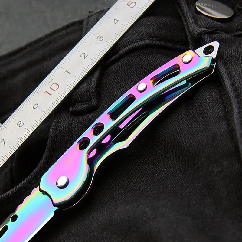 Stainless Steel Keychain Folding Knife Outdoor Carrying Knife Mirror Sharp Pocket Knife Fruit Knife Folding Knife image 3