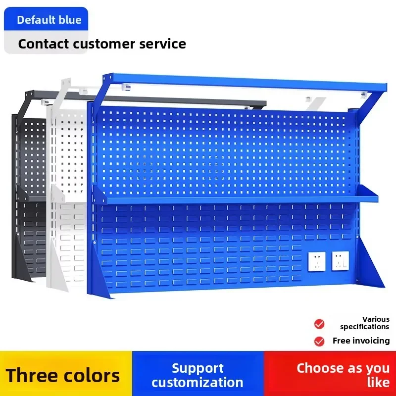 i10.12-desktop hardware tool rack, vise workbench, repair table, storage rack, desktop hole board, square hole hanging board view 4