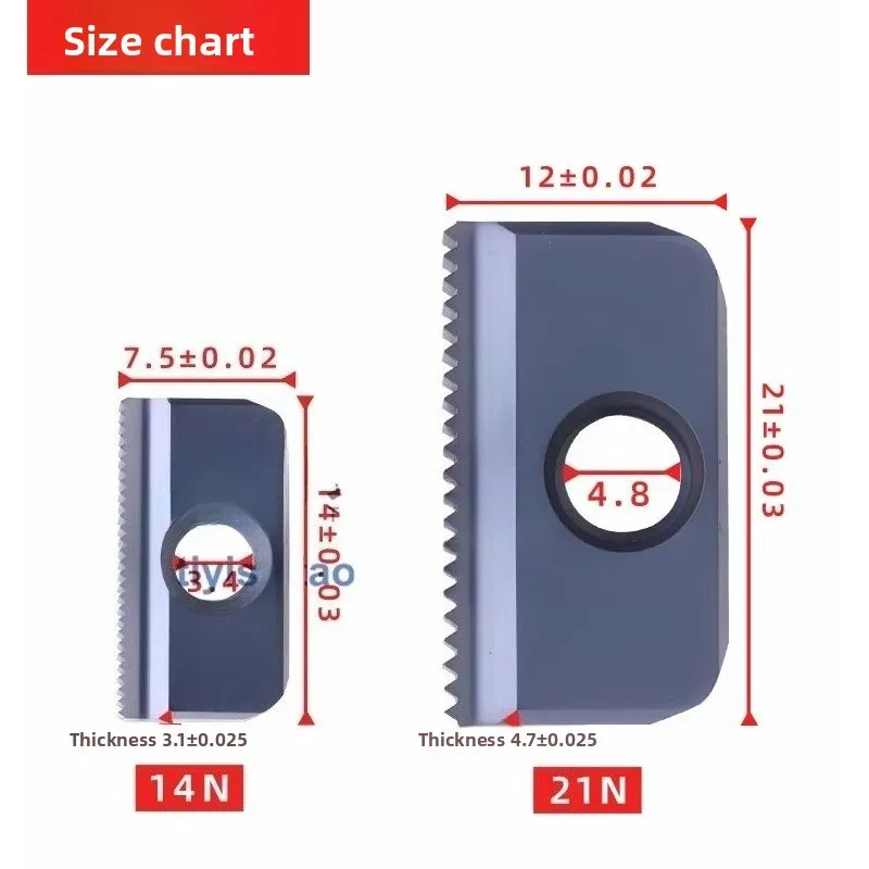 1 قطعة عملية أكثر الأسنان الموضوع كربيد إدراج 14N 21N 30N 14E 21E 30E 0.5 0.75 2.5 1.0 1.5 4.0 4.5 ISO ضمان الجودة