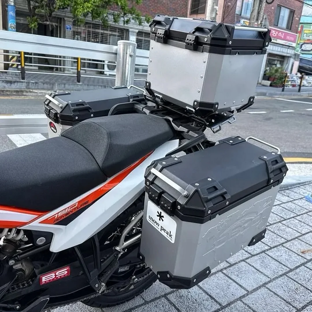 

36L 45L 55L Universal Motorcycle Rear Luggage Box 65L 80L 100L Aluminum Motorcycle Tail Box Moto Top Case Key Lock Storage Trunk