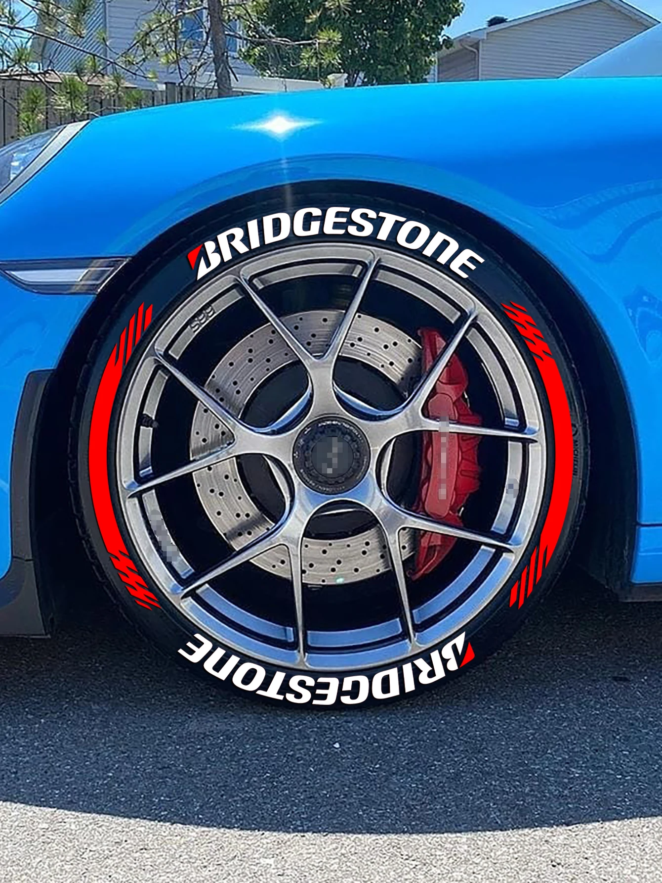 Juego de pegatinas 3D de PVC en relieve para neumáticos Bridgestone, impermeables, para decoración de flancos de neumáticos de coche de carreras, para 4 ruedas