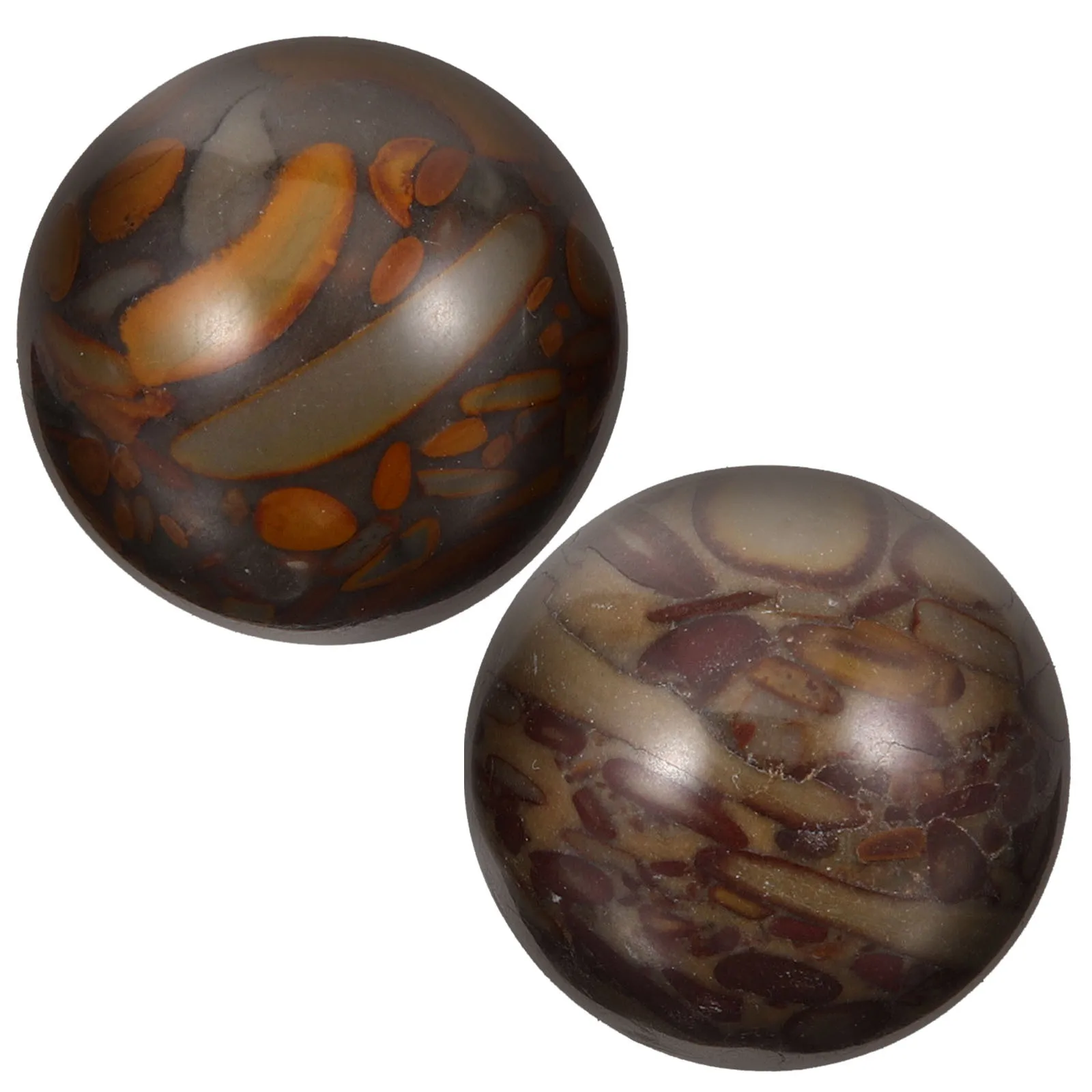 

2Pcs Hand Massage Balls Smooth Stone Fitness Handballs for Palm Blood Circulation Portable Relaxation Exercise Ball for Hands