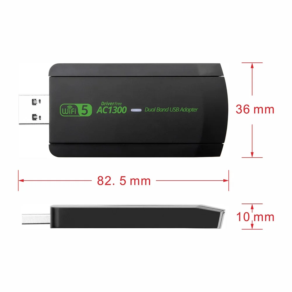 2.4G 5G 1300Mbps USB3.0 Wifi Adapter Dual Band for AP Ethernet Wi-Fi External Antenna Wi Fi Receiver Wireless Network Card