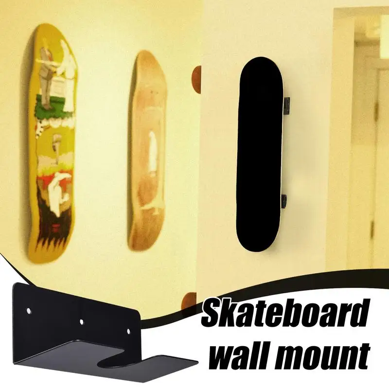 Skateboard Deck Mount Storage Wall Hanger For Longboard Skate Deck Floating Effect Cruiser Rack Space-Saving Stable Holder For