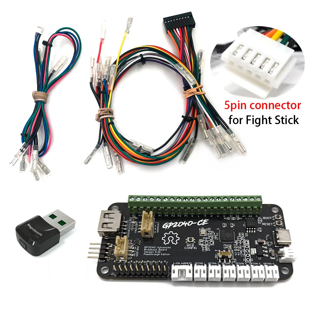 RP2040 Advanced Breakout Board USB Passthrough Fighting Board for