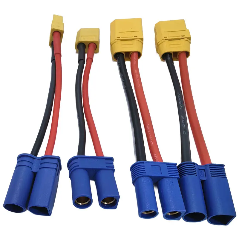 XT60 XT90 TRX EC5 T Deans 4.0mm Plug Female to Male Adapter Connectors 12AWG 5cm Connect RC Lipo Battery Charger Parts DIY view 5