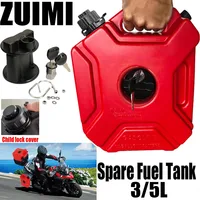 Nuevo bloqueo seguro para motocicleta, latas de plástico de 5L, tanque de combustible de Gas, respaldo de emergencia, SUV, motocicleta, gasolina, almacenamiento diésel, tanque de Gas con cerradura