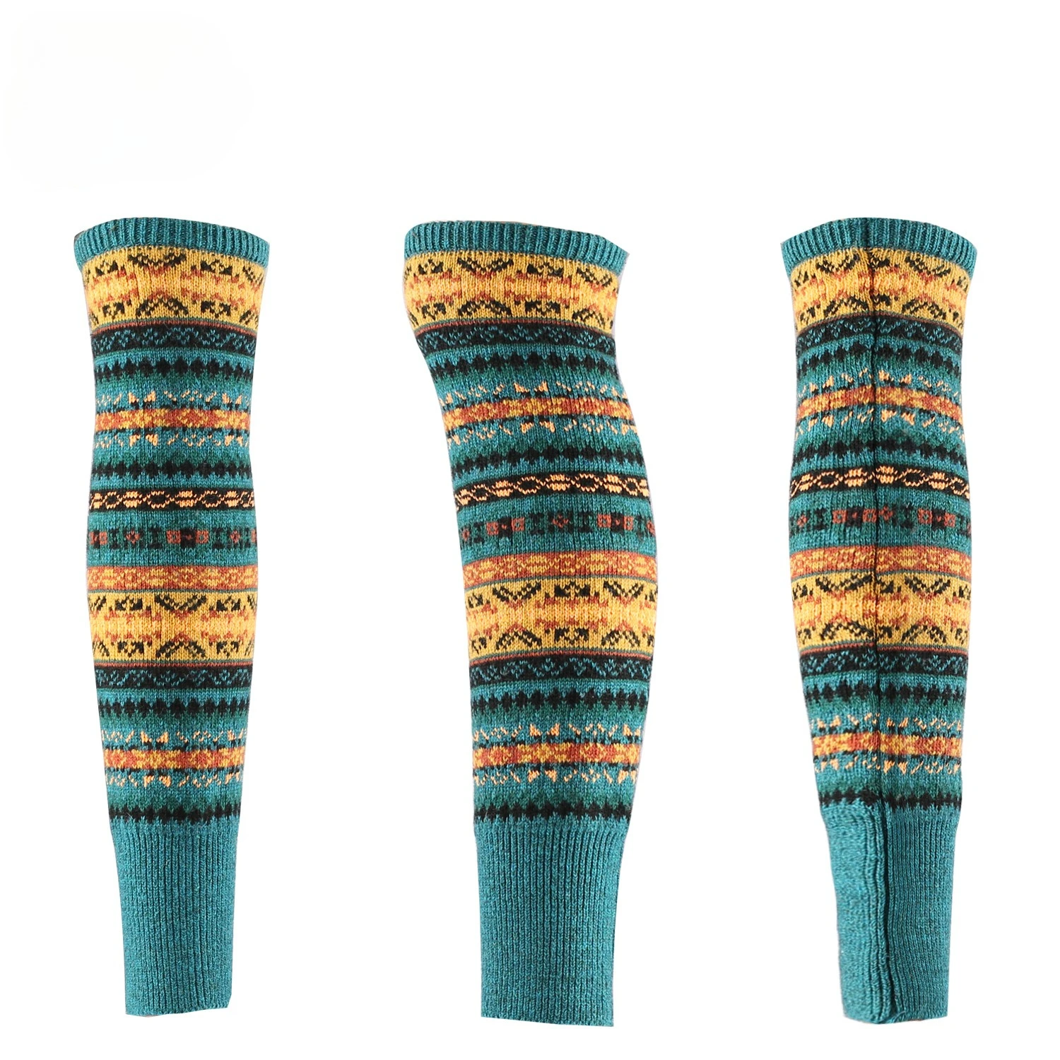 New Bohemian Cable Knit Leg Warmers Slouchy Boot Socks | Extra Thick Thermal Knee High Socks for Winter Yoga Ballet Dance