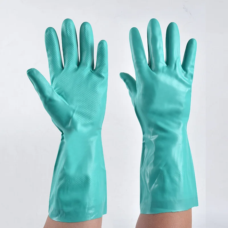 Creative Anti-Corrosion Acid-Base Oil-Proof Household Cleaning Gloves Kitchen Bathroom Gloves Solid Color Simple Gloves LC472