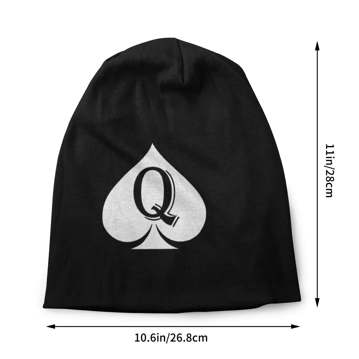 QOS Queen Of Spades Beanies Pullover Cap Comfortable , Adult Men's Woman Knit Hat