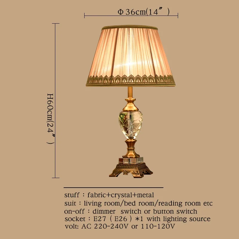 SOURA A Crystal Floor Tabl Lamps Luxury  Modern Contemporary Fabric for Foyer Living Room Office Creative Bed Room Hotel