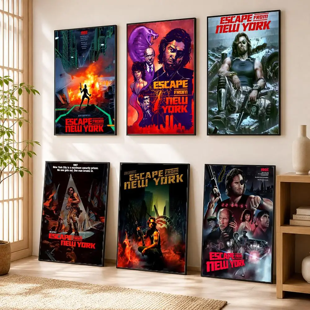 E-Escape from New York Movie Poster Modern Home Living Bedroom Bar Hallway Waterproof Wall Art Aesthetic Decor