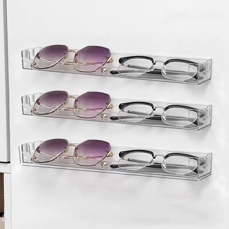 

Wall-Mounted Clear Acrylic Glasses Holder Doll Blind Box Storage Organizer Wall Shelves bathroom shelf toilet storage rack