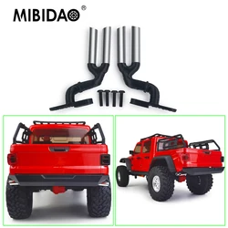 MIBIDAO Metal+Plastic Exhaust Pipe Tail Throat for Axial SCX10 III AXI03006 JEEP Gladiator 1/10 RC Crawler Car Truck Model Parts
