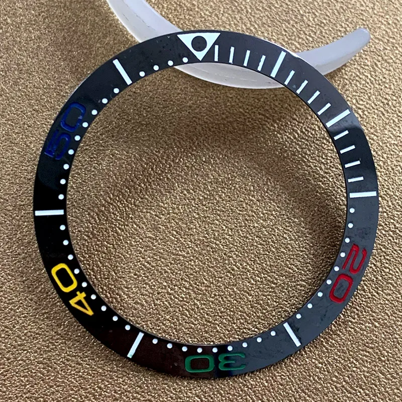Ceramic Watch Bezel Insert Fits Seamaster 300 Planet Ocean watch case replace ring Size 38mm*30.5mm Dive's watch case bezel