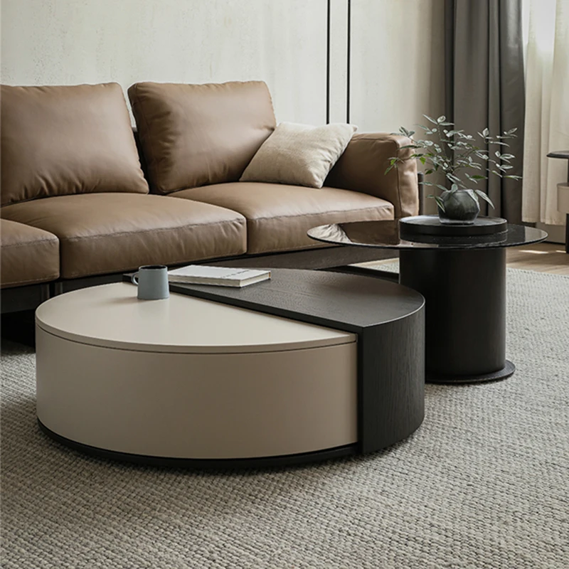 Furniture Luxury Nordic Coffee Table Modern Round Tables Hall Wooden Tv Hospitality Night Side Small Aesthetic Room Home Center