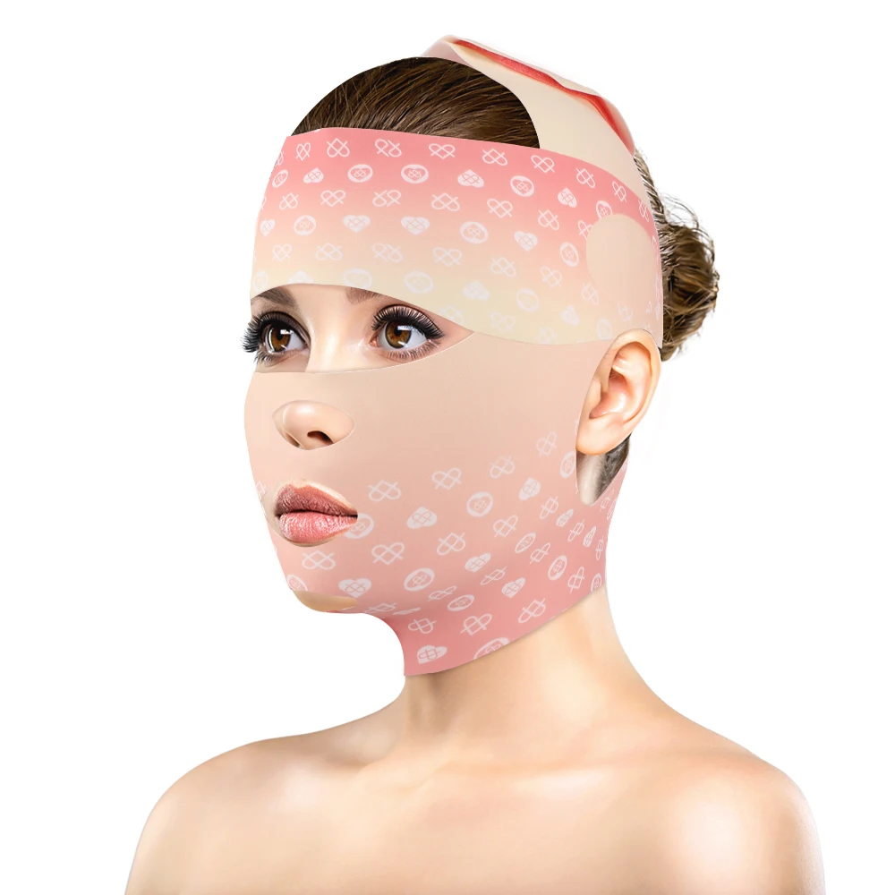 Linha V reutilizável Levantamento Emagrecimento Bandagem, Face cheia Lifting, Duplo Chin Up Belt, Slim Anti-Rugas Máscara Facial, Bandage Strap, Testa, 2pcs