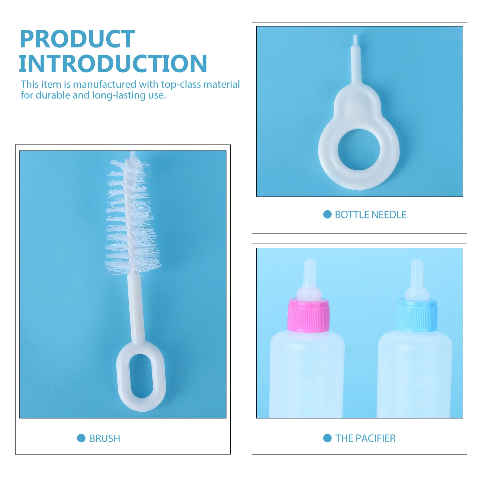 

2Sets Pet Nursing Kit 60 Ml Milk Bottle Set for Newborn Animals Easy Clean Brush Included Cat Dog Feeding Bottle