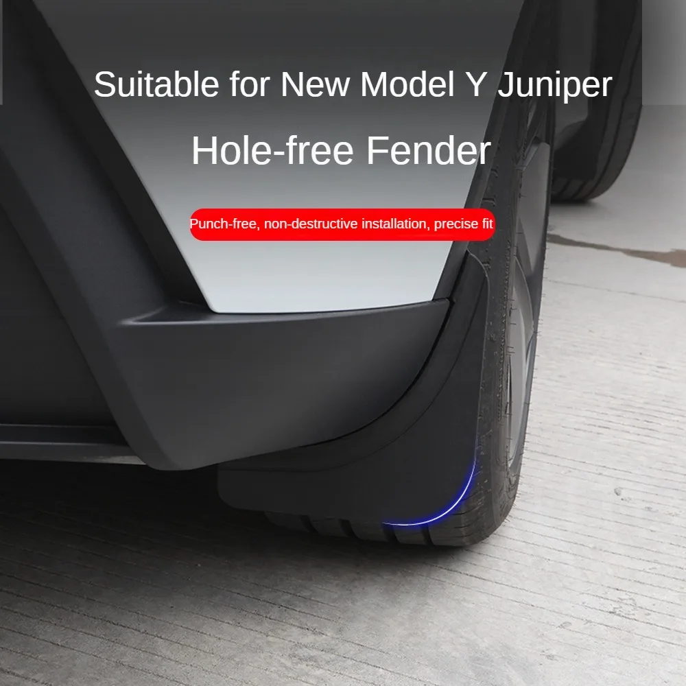 

For Tesla New Model Y Juniper 2025 Mudguards Mud Flaps Guard Fender Anti-Sand Splash Front Rear Mudflaps Car Auto Accessories