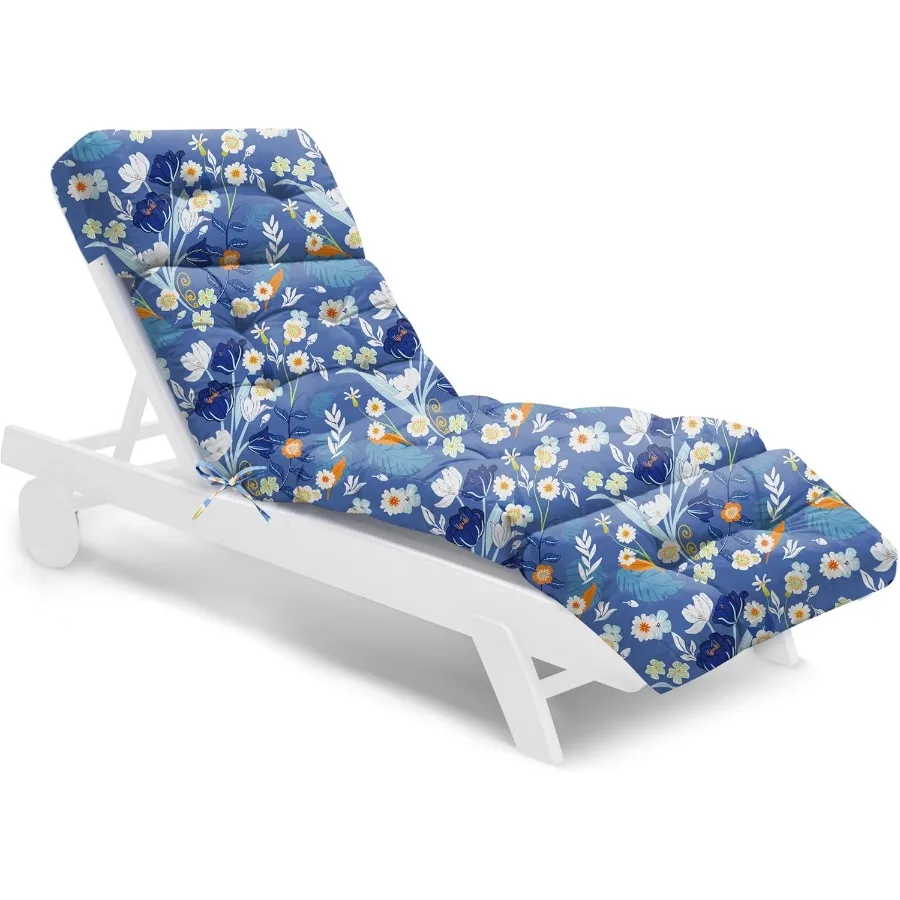 في الهواء الطلق كرسي صالة كرسي وسادة مقاوم للماء 74.4x22x4.7 بوصة رغوة الذاكرة صالة وسائد كرسي للأثاث في الهواء الطلق ث #1