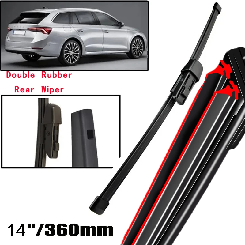 

Car Wiper 14" Rear Wiper Blade For Skoda Octavia Estate A8 2019 - 2023 Windshield Windscreen Tailgate Window Car Rain Brush