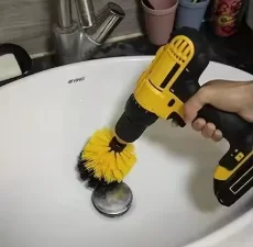 3 Pcs/Set Power Drill Brush Set - Portable Scrubber Cleaning Tool Kit for Bathroom Kitchen Grout Floor Tub Shower Tile Surface