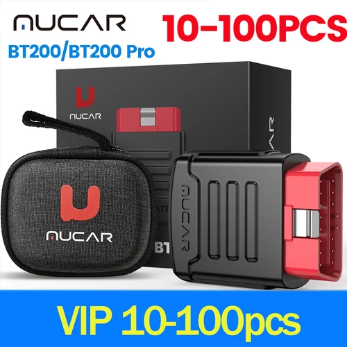 10 UDS-100 Uds MUCAR BT200/BT200 Pro OBD2 herramienta de diagnóstico sistema completo de diagnóstico para todos los coches sin vida útil, 15 servicio de reinicio