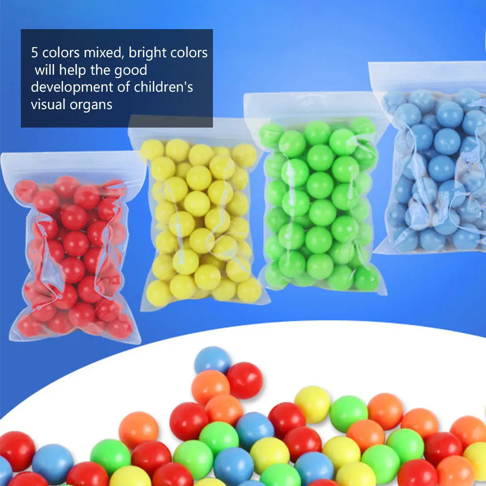 100Pcs Colored Plastic Balls 15Mm Diameter Counting Balls Set Mixed Colors Educational Early Development Learning