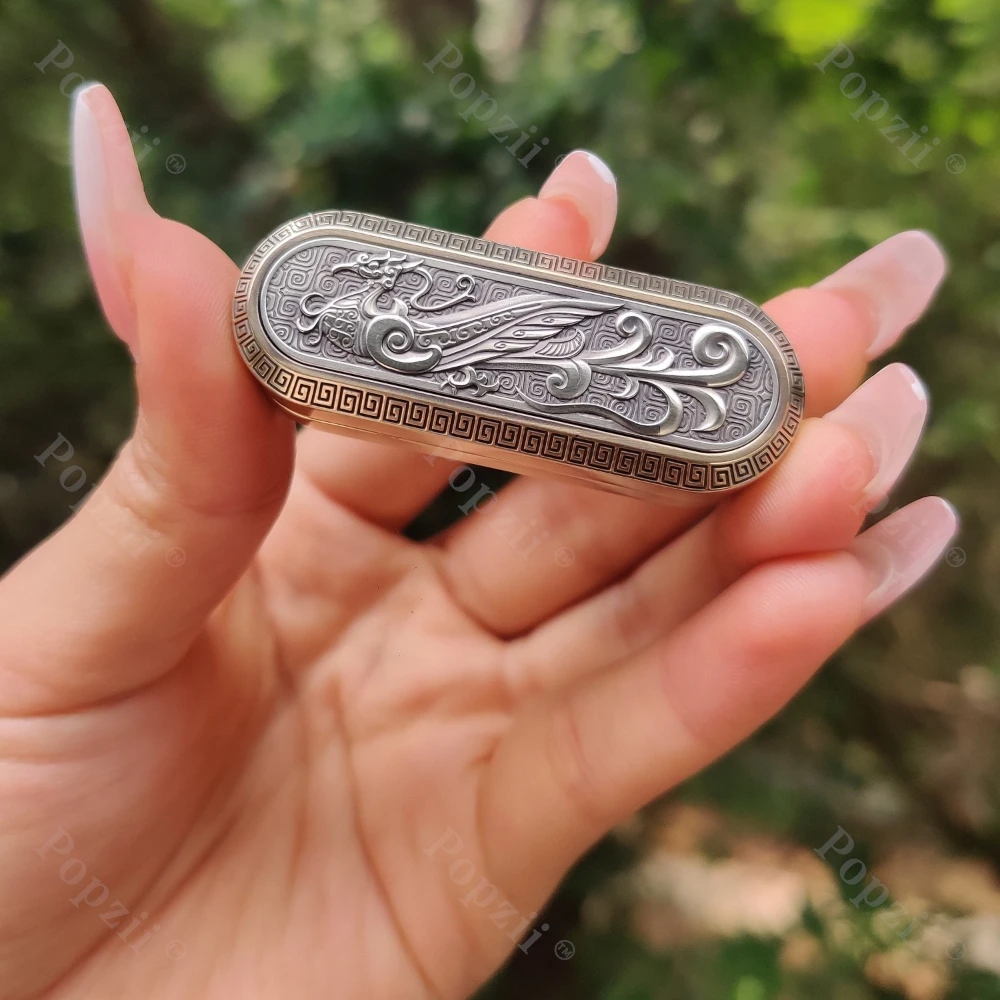 LEYANG pájaro bermellón latón EDC deslizador de empuje mecánico juguete para agitar Gadget genial juguetes sensoriales para adultos juguetes para agitar de oficina
