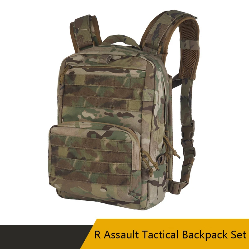 

R Assault Tactical Backpack Set, External Equipment, Breathable Lining, Can Install Protective Plates, Quick Release Buckle